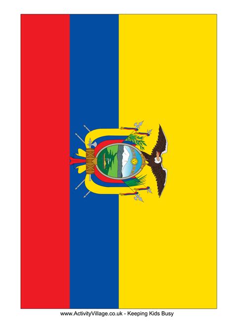 Ecuador Flag - Free Printable Ecuador Flag Flag Template, Templates, El ...