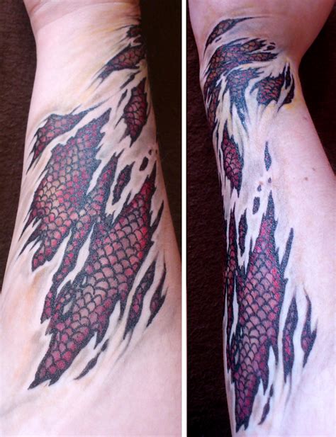 Biomechanic Dragonscale Tattoo by ms-sternenhagel on DeviantArt