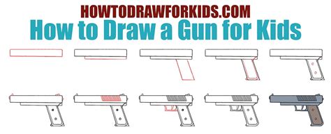 How to Draw a Gun for Kids - Easy Drawing Tutorial