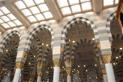 Interior design of Al-Masjid al-Nabawi (The mosque of the … | Flickr