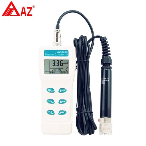 AZ8403 Oxygen Analyzer Meter Aquarium Oxygen Density Sensor Probe Dissolved Oxygen Meter ...