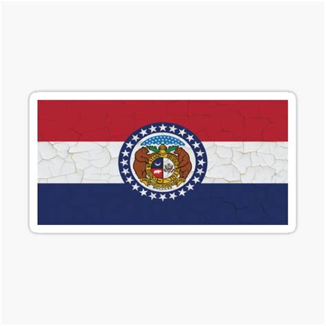 "Missouri Flag Grunge Wall" Sticker for Sale by TRowanDesign | Redbubble