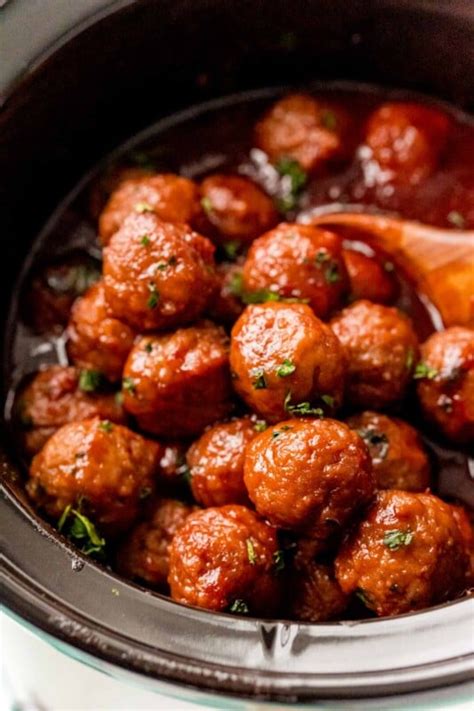 Easy Crockpot Grape Jelly Meatballs - Play Party Plan