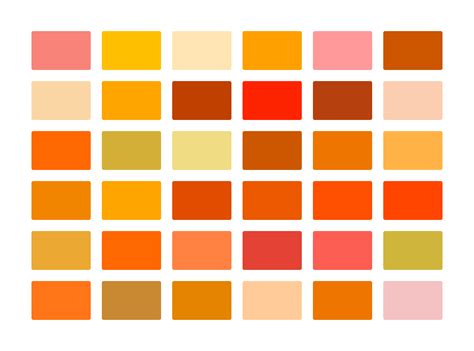 100 Shades Of Orange Color (Names, HEX, RGB, CMYK Codes)