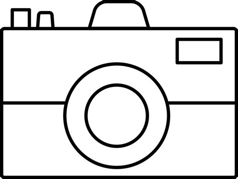 Camera Icon Or Symbol In Black Outline. 24146248 Vector Art at Vecteezy