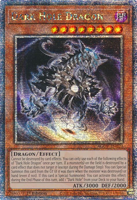 Dark Hole Dragon (Quarter Century Secret Rare) - Age of Overlord - YuGiOh