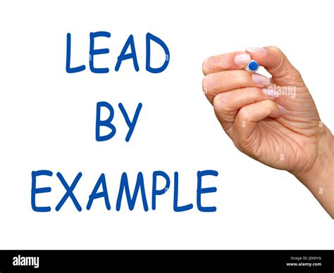 Lead by example Stock Photo - Alamy