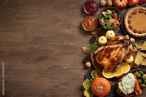 Thanksgiving dinner background Stock Photo | Adobe Stock