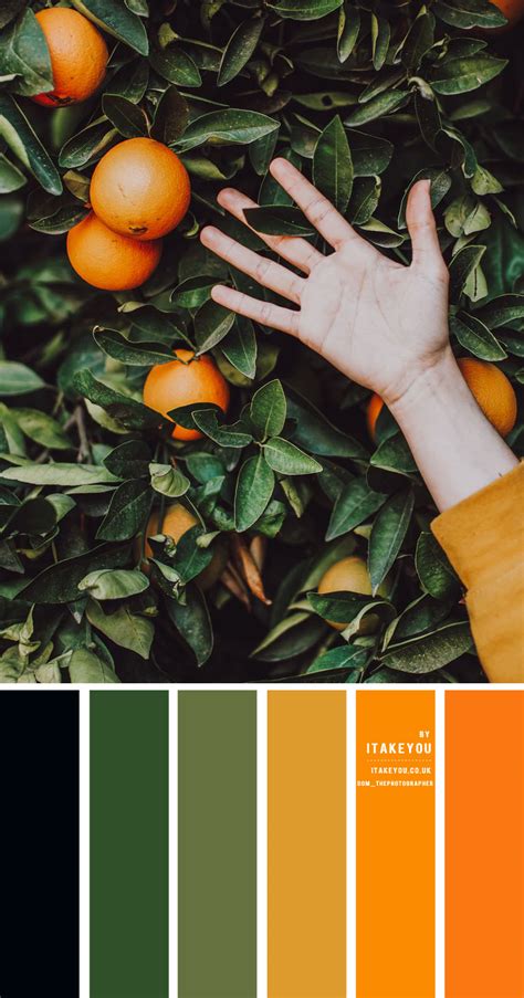 Black Green Orange and Mustard Yellow Color Scheme – Color Palette #33 I Take You | Wedding ...