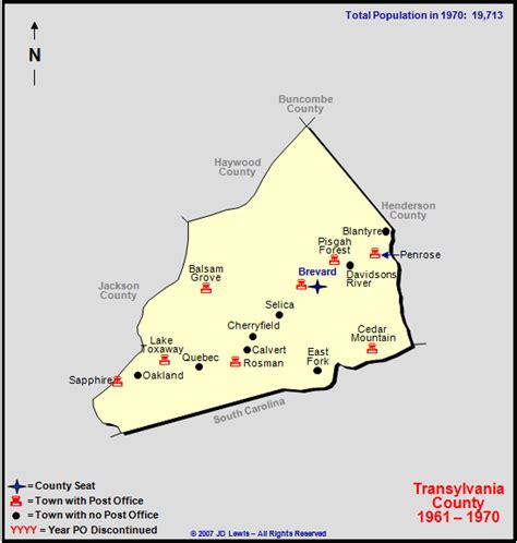 Transylvania County, NC - 1961 to 1970