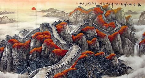 Chinese Great Wall Painting Great Wall 1026004, 97cm x 180cm(38〃 x 70〃)