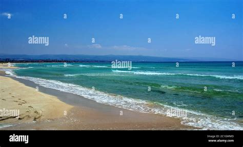 Landscape with sand Al Khiyam beach in Tyre, Lebanon Stock Photo - Alamy