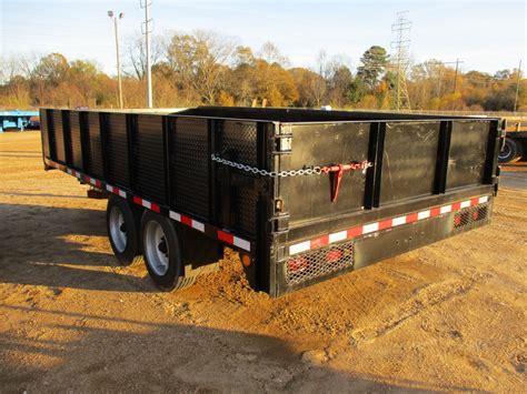 CUSTOM DUMP TRAILER, - T/A, 16' LENGTH, 8' WIDE, DUMP BODY W/SIDES, SWING OUT REAR DOOR, PENTLE ...