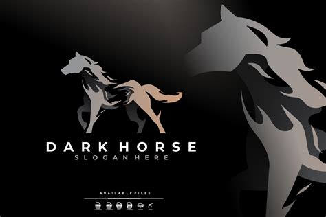 Unique Gradient Dark Horse Logo Graphic by Rupture · Creative Fabrica