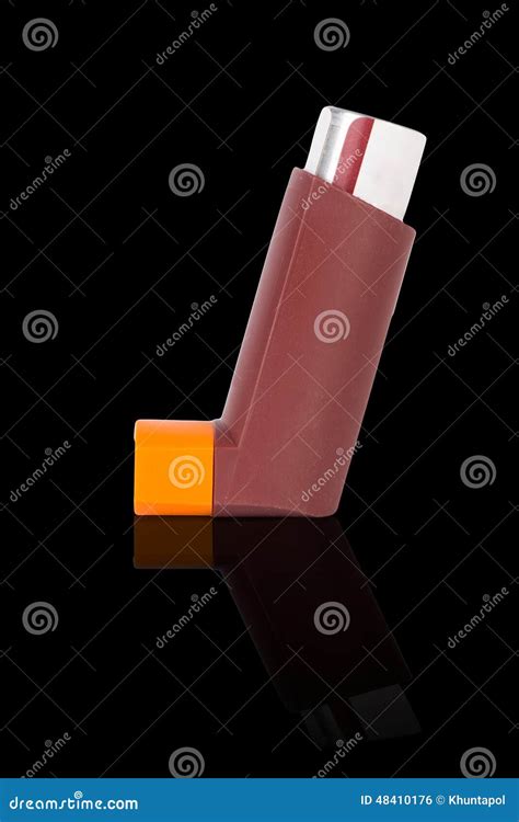 Brown Asthma inhaler stock photo. Image of breathing - 48410176