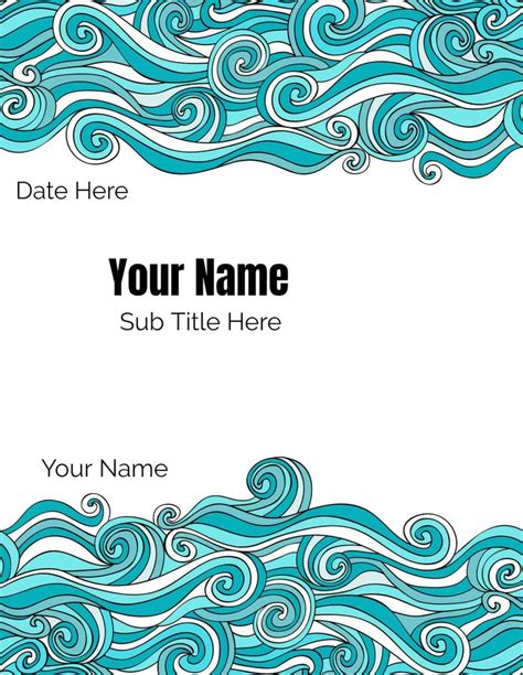 Free printable cover pages that you can edit online. Add your own text ...