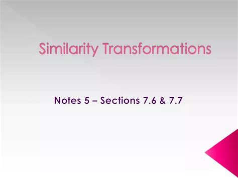 PPT - Similarity Transformations PowerPoint Presentation, free download ...