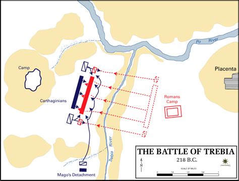 Map of the Battle of Trebia (Illustration) - Ancient History Encyclopedia