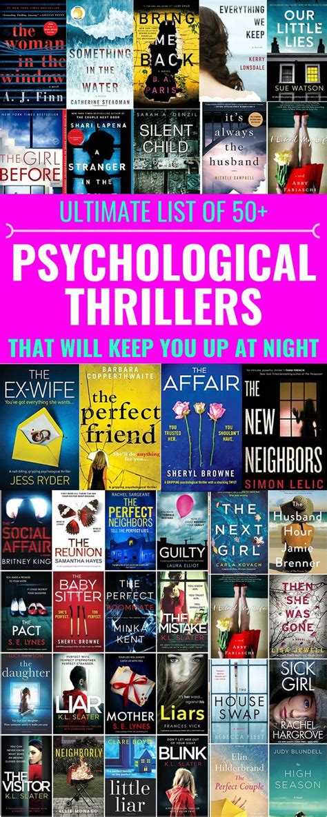 Ultimate List Of 50+ Psychological Thrillers To Read | Thriller books psychological, Good ...