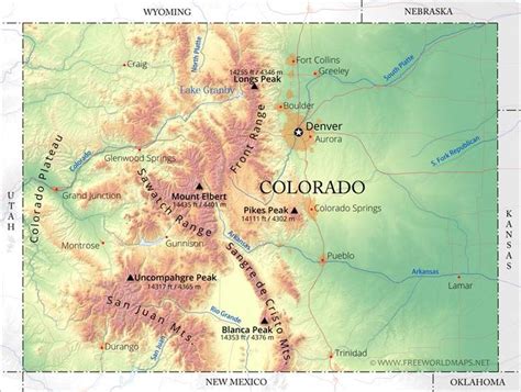 Colorado map | Colorado map, Colorado, Colorado mountain ranges