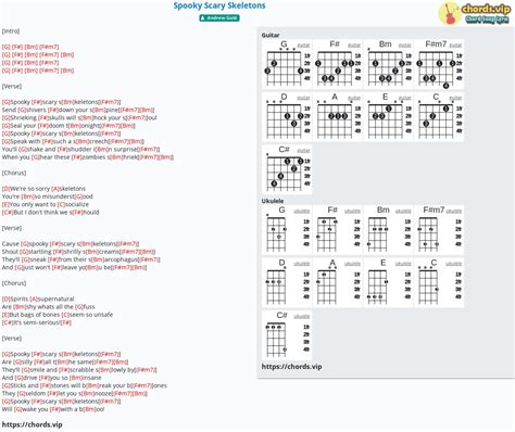 Chord: Spooky Scary Skeletons - tab, song lyric, sheet, guitar, ukulele ...