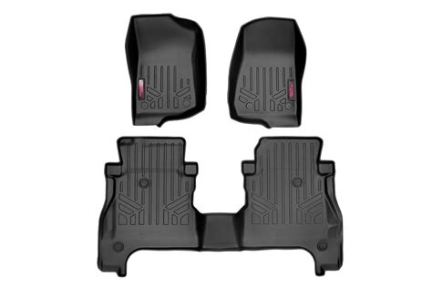 Rough Country Front & Rear Heavy Duty Fitted Floor Mats for 2020 Jeep Gladiator JT for 20-23 ...