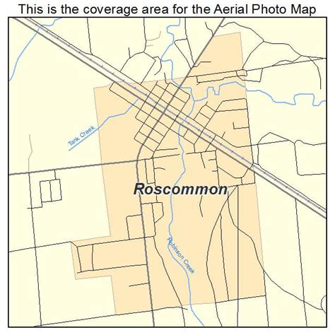 Aerial Photography Map of Roscommon, MI Michigan