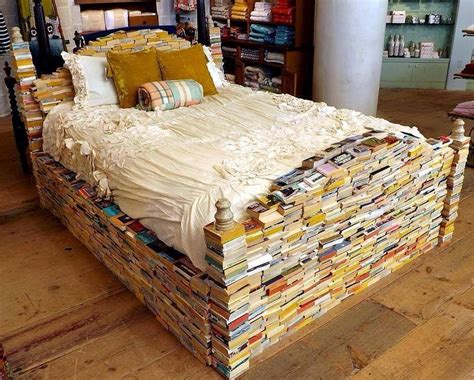 A book bed. The neatest! | How to make bed, Bed, Bed frame