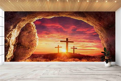 Cross Wall Paper, Christian Wallpaper, Sky View Wall Decor, Beautiful ...