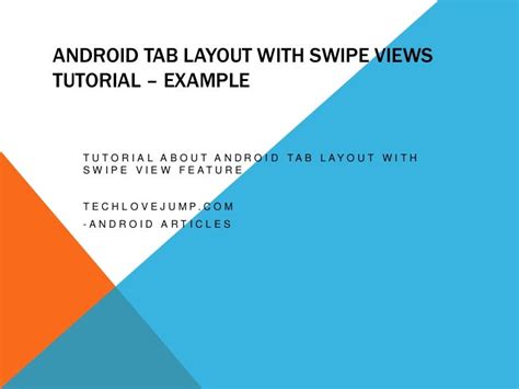 Android tab layout with swipe views tutorial – example