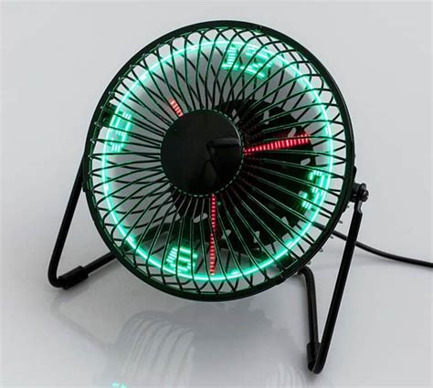 USB LED Clock Fan – NoveltyStreet