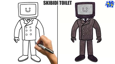 TV Man Drawing || How to Draw TV Man from Skibidi Toilet || Very Easy Step by Step - YouTube