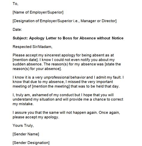 10+ Sample Apology Letters to Boss/Employer