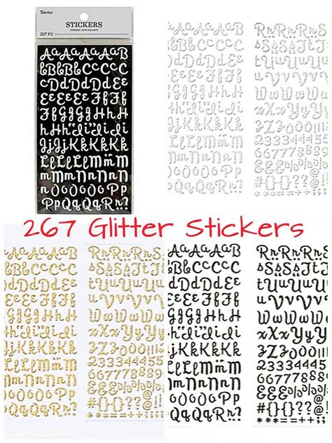 Glitter Alphabet Stickers Letter Stickers Planner Stickers - Etsy