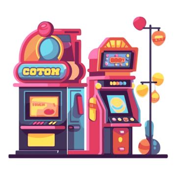 Arcade Clipart An Arcade Machine And A Cotton Machine Cartoon Vector ...