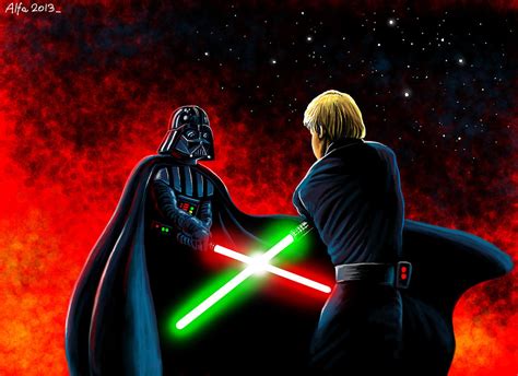 Darth Vader vs Luke Skywalker by rominamarco on DeviantArt