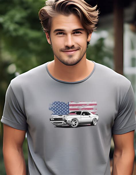 Patriotic Vintage Dodge Challenger Shirt, Dodge Challenger Shirt, Dodge Challenger Art, Hemi R/T ...