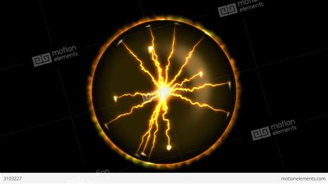 Lightning Orb - Loop Golden Stock Animation | 3103227