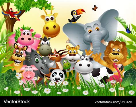 Funny animal cartoon Royalty Free Vector Image