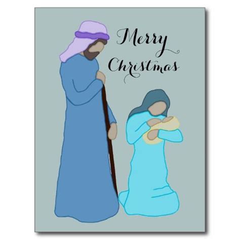 Jesus Mary And Joseph Christmas Postcard | Christmas postcard, Jesus mary and joseph, Christmas ...