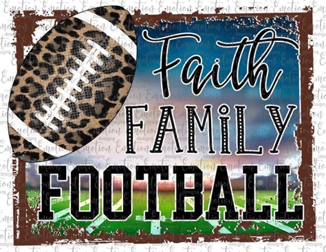 Faith Family Football PNG Clipart Instant Download - Etsy