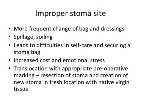 Complications of stoma