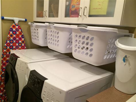 DIY Hanging Laundry Basket Organization