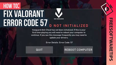 Fix Valorant Error Code 57: Vanguard is not initialized