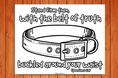 Free Printable Belt Of Truth Craft - Printable Word Searches