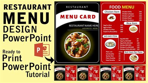 PowerPoint Restaurant Menu Design || How to make Restaurant food menu ...