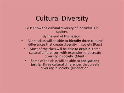 Cultural Diversity Examples