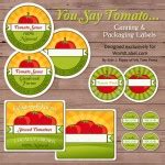 Tomato canning jars labels for your Farmers Market Stand | Free printable labels & templates ...