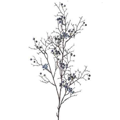 Faux Blue Berries Stem | Faux branches, Faux plants, Modern glass vases