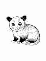 Opossum coloring Pages sketch template